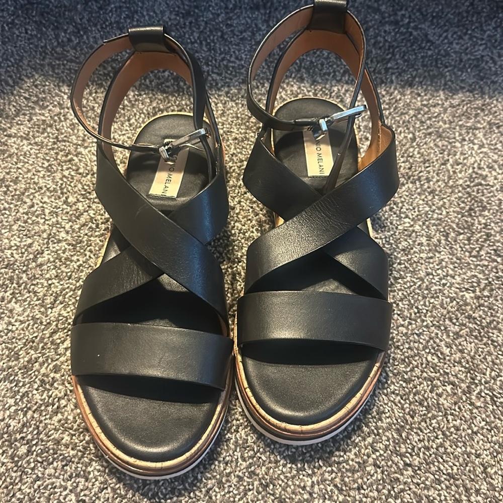 Antonio Melani Martella Sandal 7.5 Black like new!!!